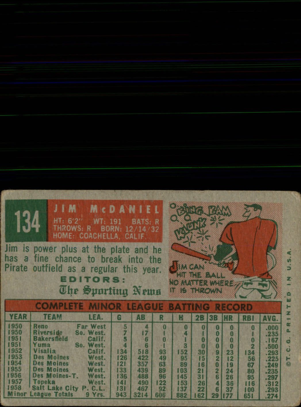 1959 TOPPS BASEBALL ASSORTED SINGLES U-PICK #1-220 - Picture 253 of 500