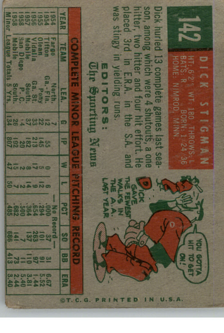 1959 TOPPS BASEBALL ASSORTED SINGLES U-PICK #1-220 - Picture 285 of 500