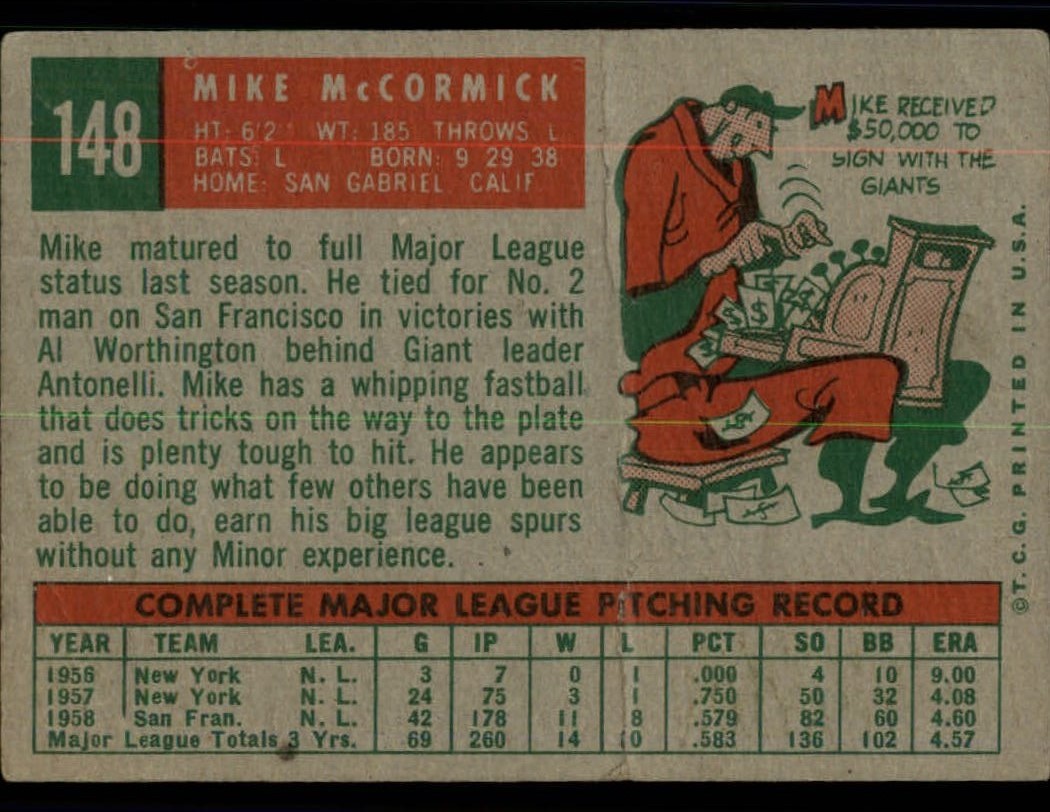 1959 TOPPS BASEBALL ASSORTED SINGLES U-PICK #1-220 - Picture 303 of 500