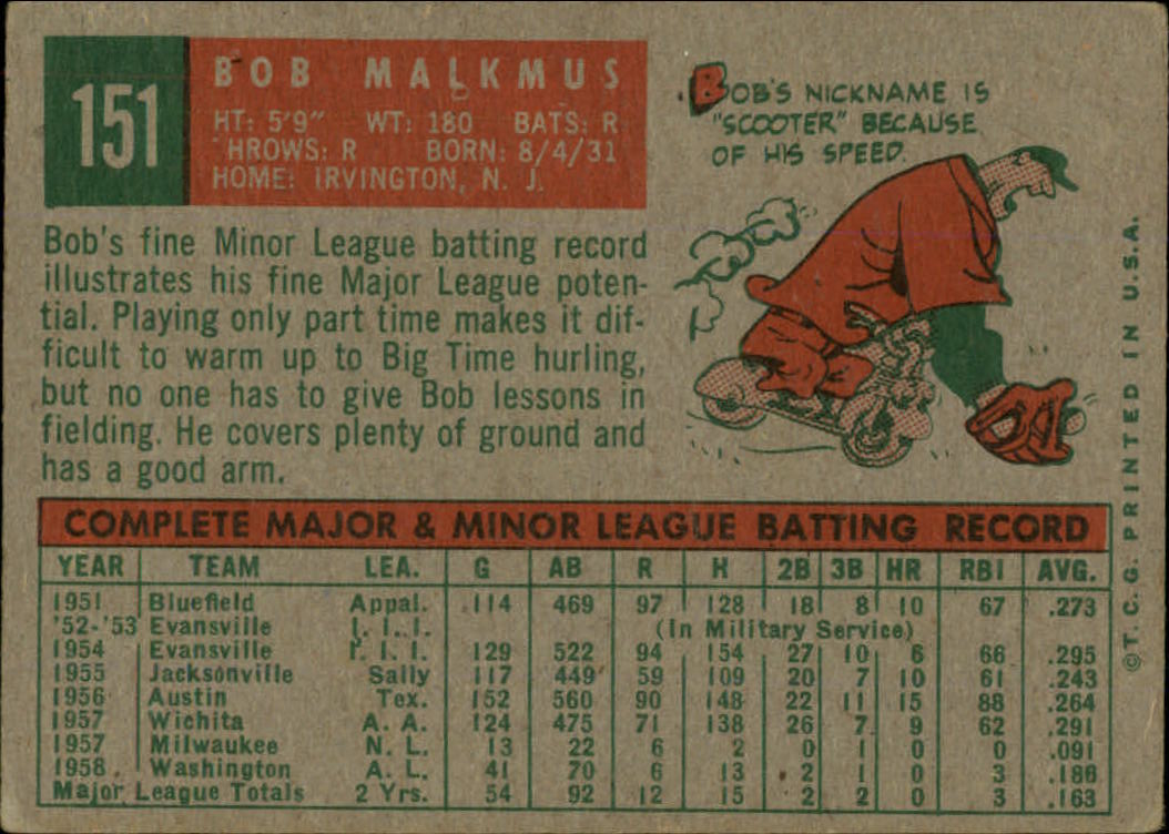 1959 TOPPS BASEBALL ASSORTED SINGLES U-PICK #1-220 - Picture 313 of 500
