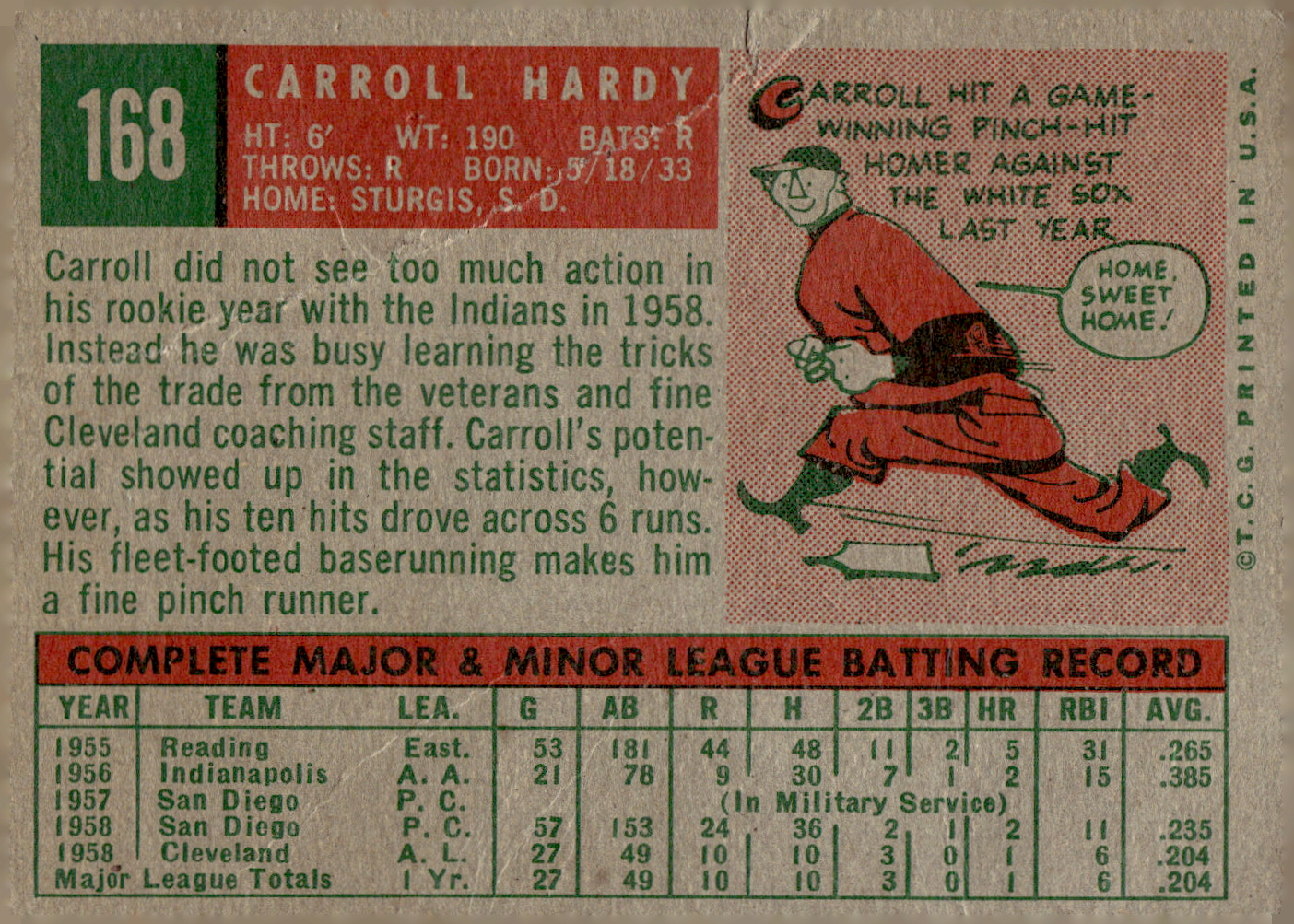 1959 TOPPS BASEBALL ASSORTED SINGLES U-PICK #1-220 - Picture 354 of 500