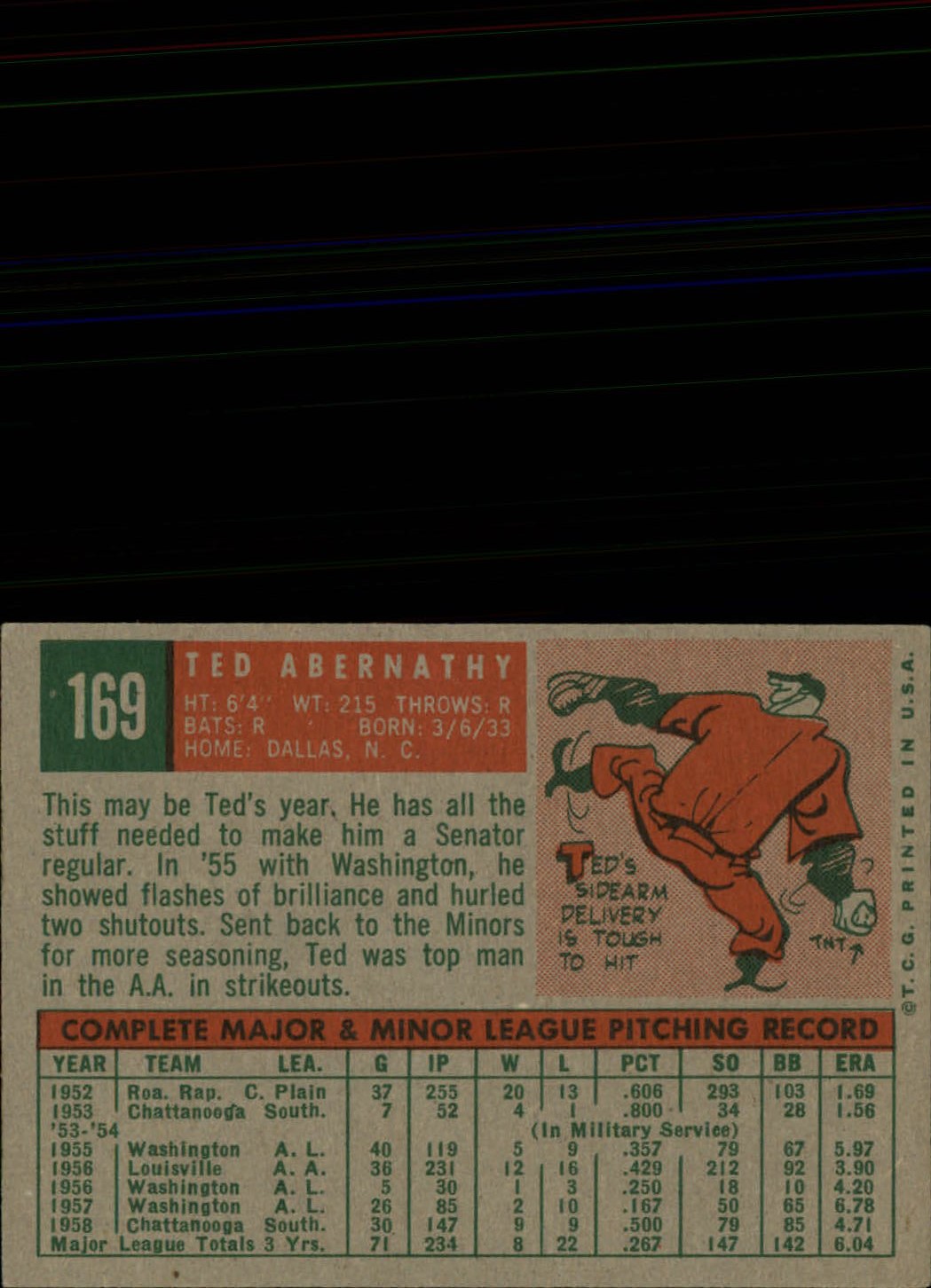 1959 TOPPS BASEBALL ASSORTED SINGLES U-PICK #1-220 - Picture 356 of 500