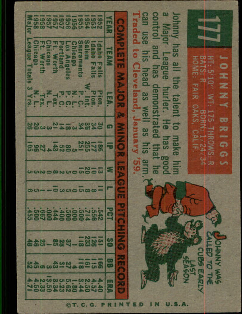 1959 TOPPS BASEBALL ASSORTED SINGLES U-PICK #1-220 - Picture 374 of 500