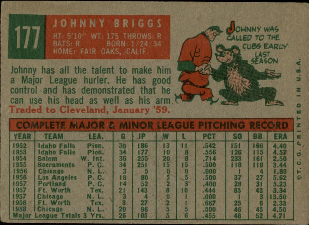 1959 TOPPS BASEBALL ASSORTED SINGLES U-PICK #1-220 - Picture 380 of 500