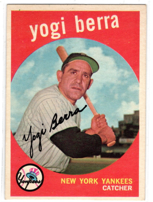 1954 Topps Baseball Card #50 Yogi Berra New York Yankees