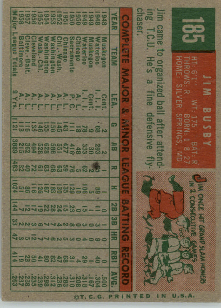 1959 TOPPS BASEBALL ASSORTED SINGLES U-PICK #1-220 - Picture 396 of 500