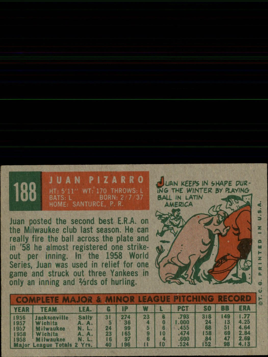 1959 TOPPS BASEBALL ASSORTED SINGLES U-PICK #1-220 - Picture 402 of 500