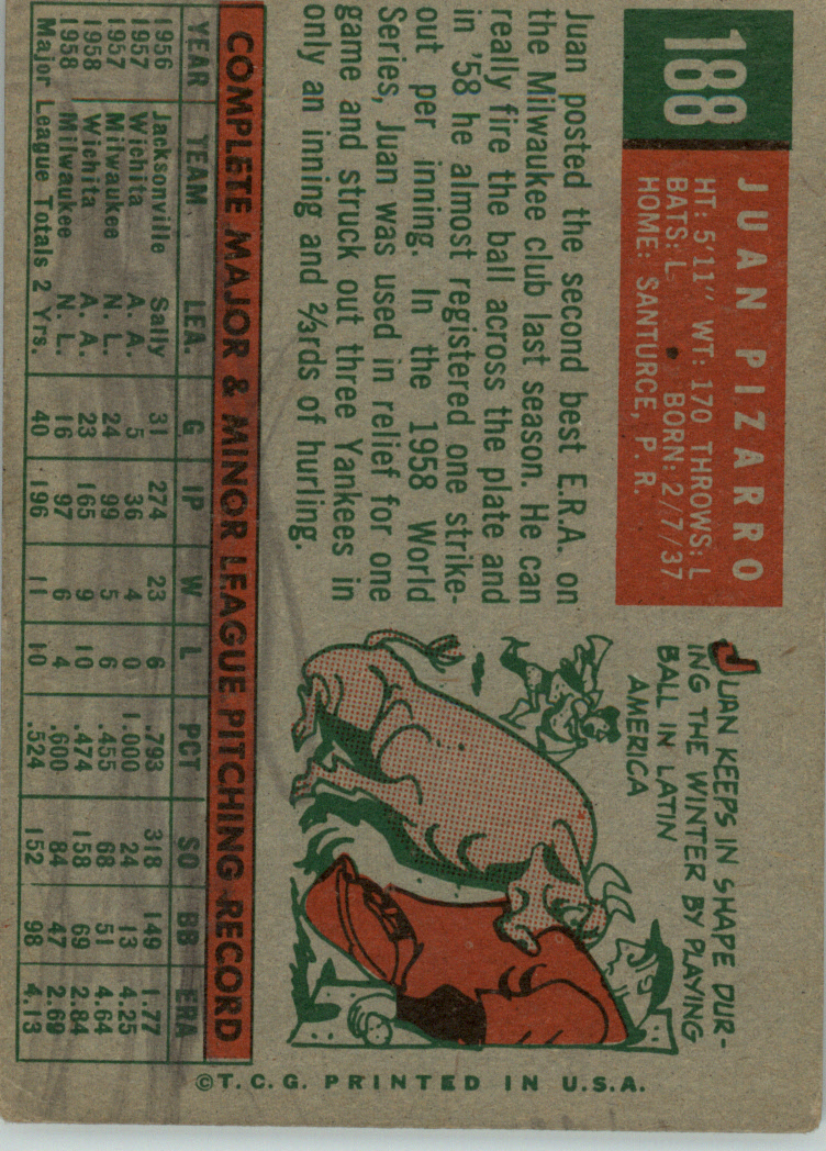 1959 TOPPS BASEBALL ASSORTED SINGLES U-PICK #1-220 - Picture 404 of 500