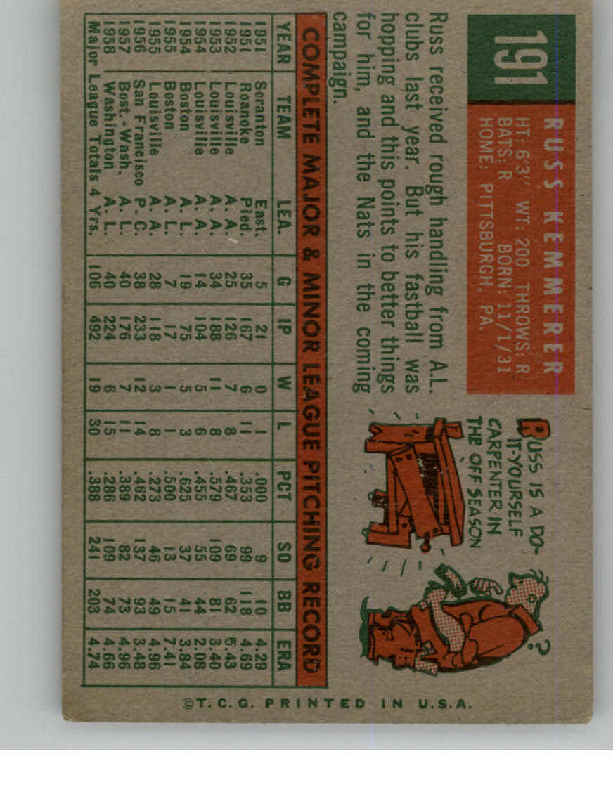 1959 TOPPS BASEBALL ASSORTED SINGLES U-PICK #1-220 - Picture 416 of 500