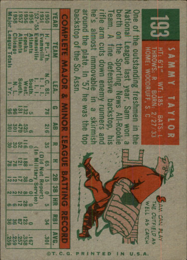 1959 TOPPS BASEBALL ASSORTED SINGLES U-PICK #1-220 - Picture 422 of 500