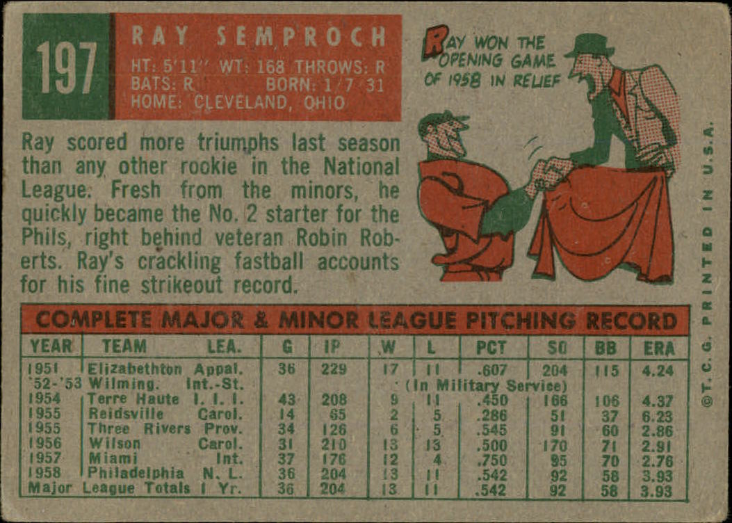1959 TOPPS BASEBALL ASSORTED SINGLES U-PICK #1-220 - Picture 434 of 500