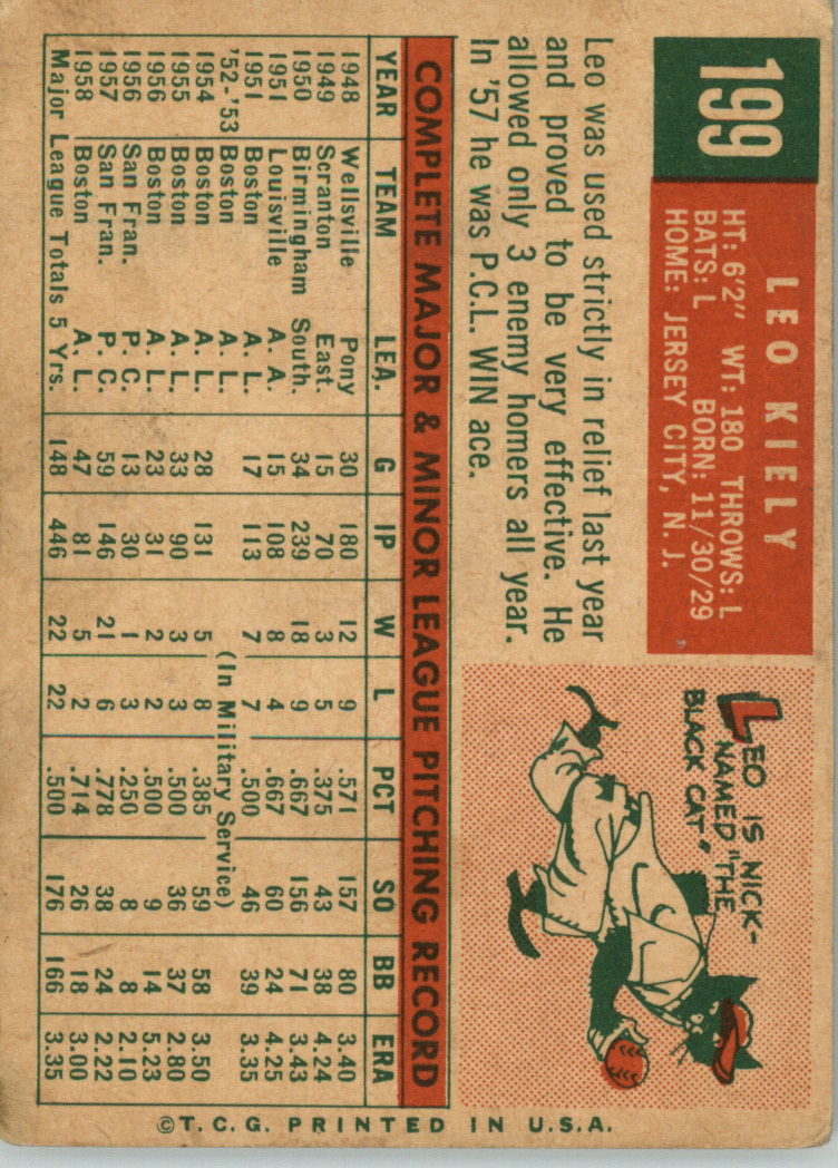 1959 TOPPS BASEBALL ASSORTED SINGLES U-PICK #1-220 - Picture 444 of 500