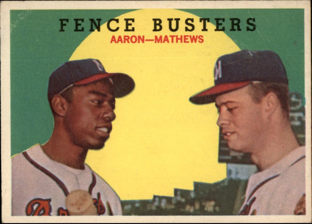 1959 Topps #212 Fence Busters/Hank Aaron/Eddie Mathews