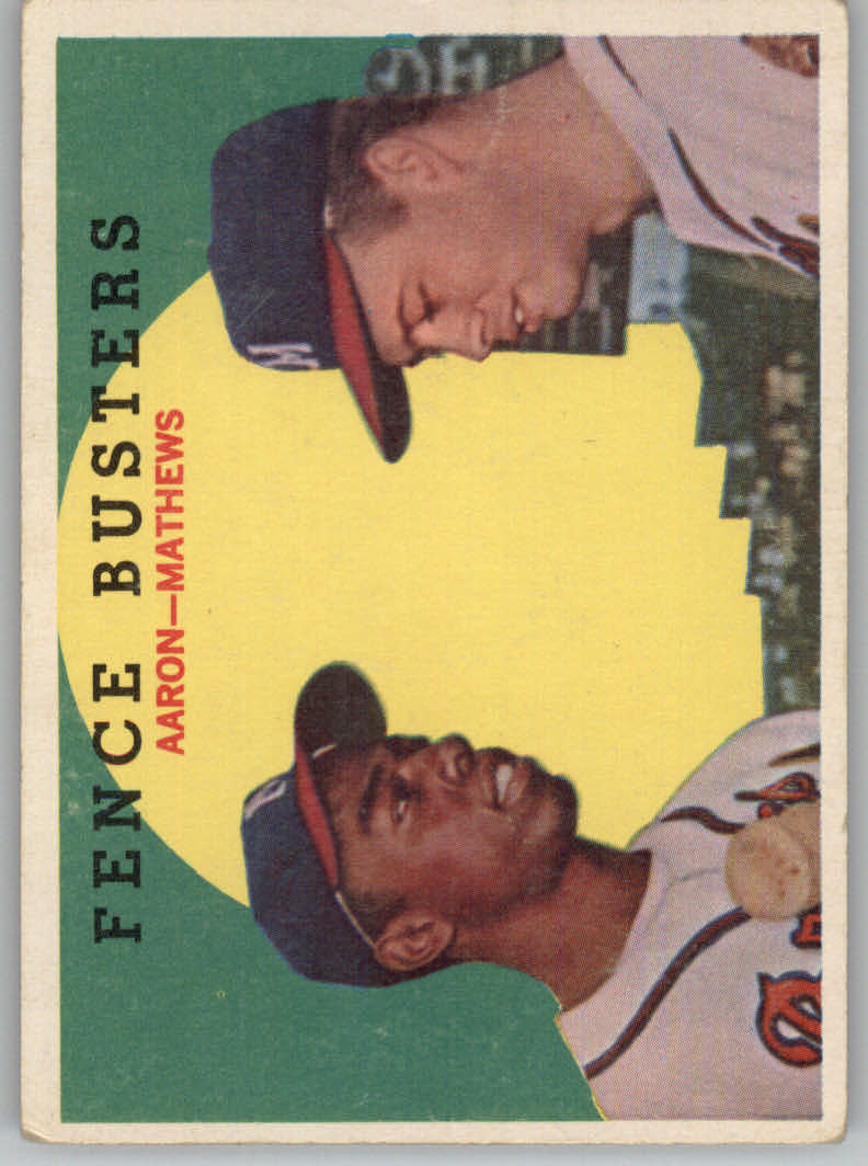 1959 Topps #212 Fence Busters/Hank Aaron/Eddie Mathews
