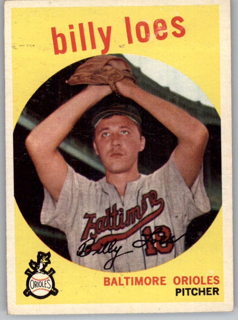 1959 Topps #336A Billy Loes/With traded line