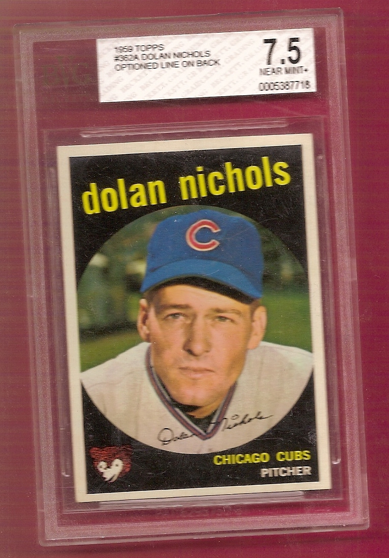 1959 Topps #362A Dolan Nichols RC/With option line