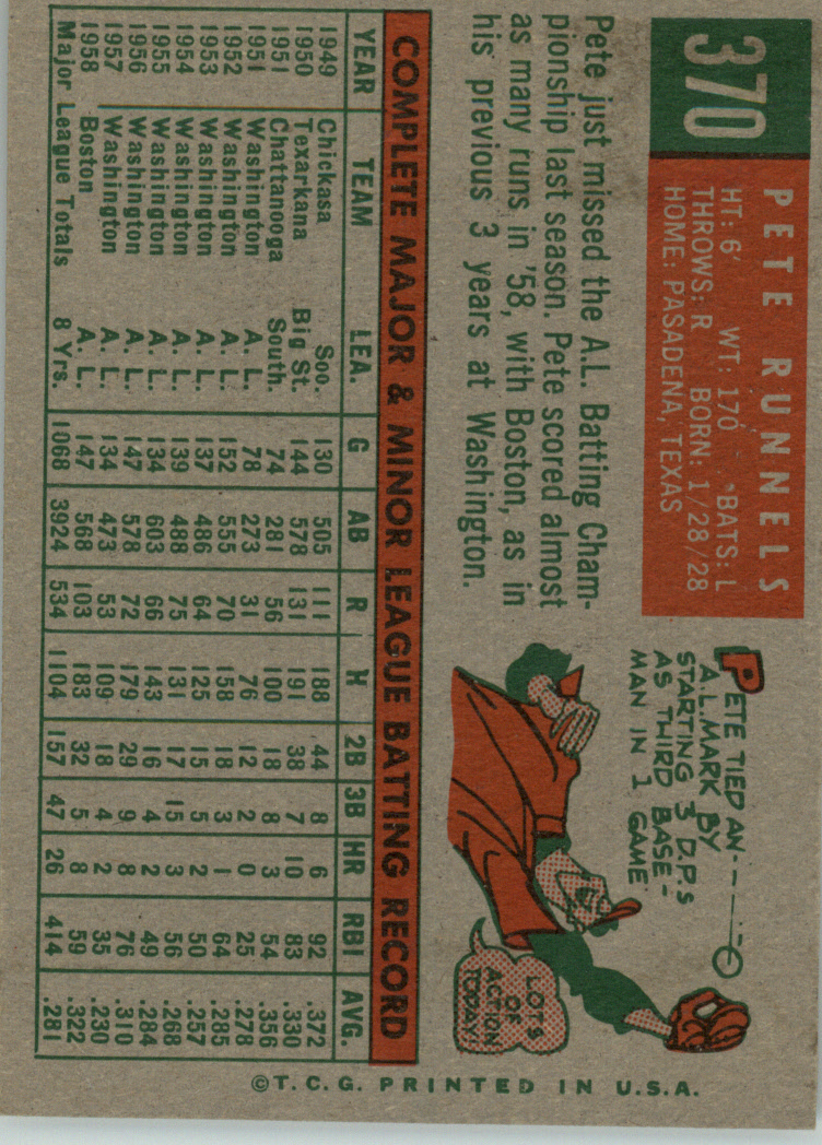 1959 TOPPS BASEBALL ASSORTED SINGLES U-PICK #362-556 - Picture 29 of 488