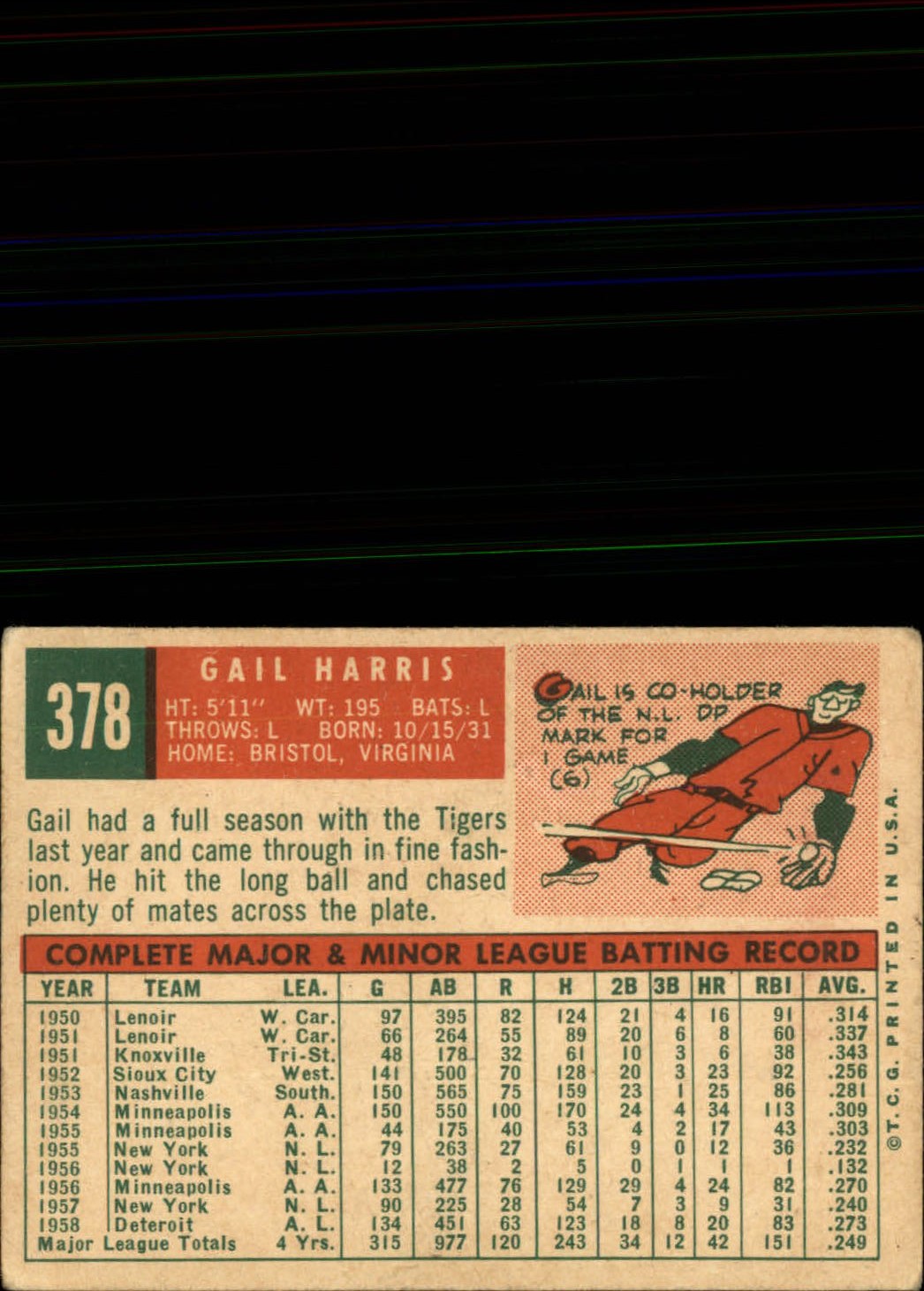 1959 TOPPS BASEBALL ASSORTED SINGLES U-PICK #362-556 - Picture 71 of 488
