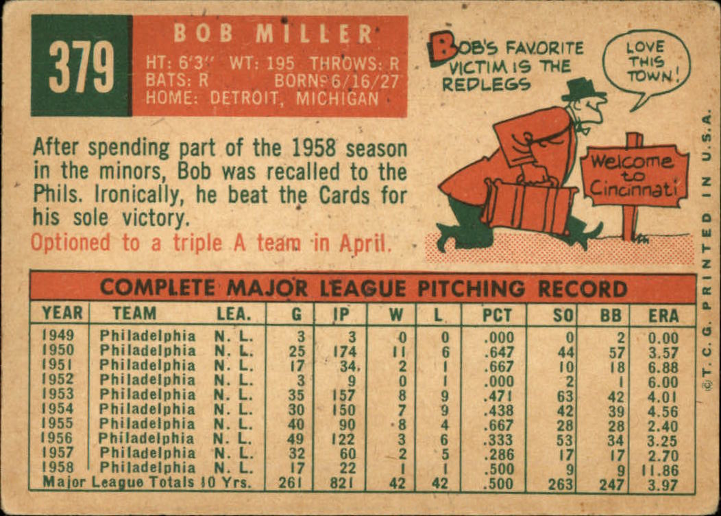 1959 TOPPS BASEBALL ASSORTED SINGLES U-PICK #362-556 - Picture 75 of 488