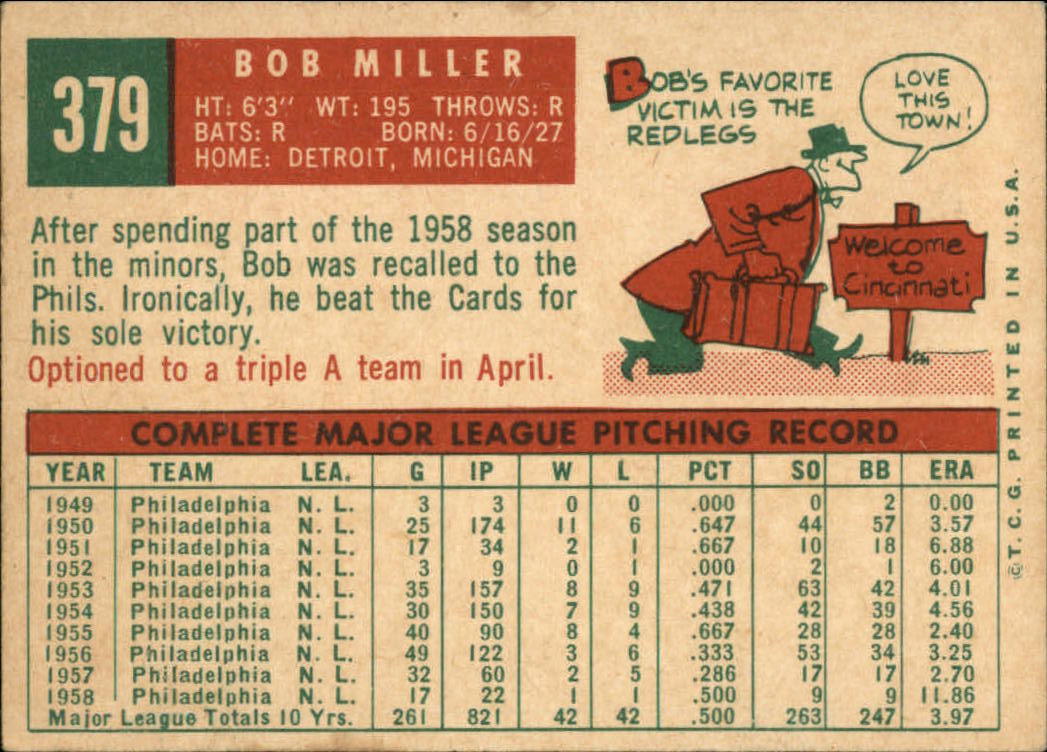 1959 TOPPS BASEBALL ASSORTED SINGLES U-PICK #362-556 - Picture 77 of 488