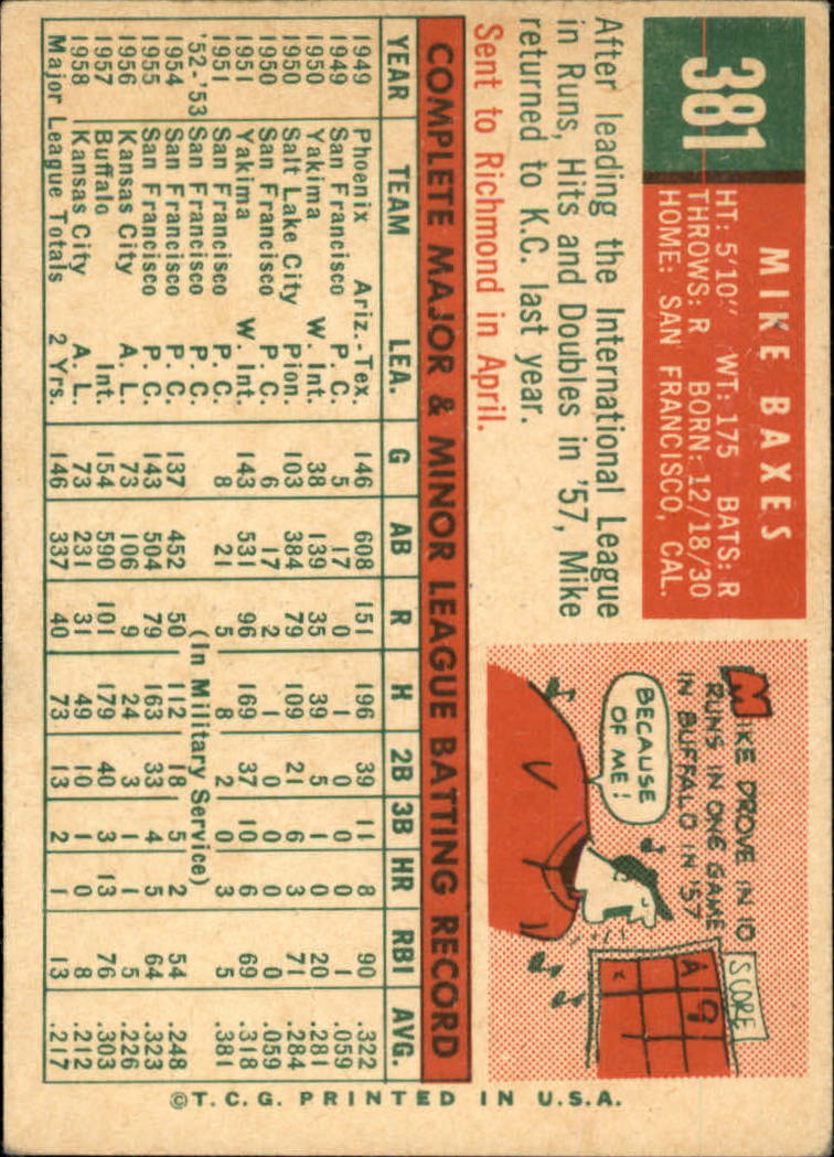 1959 TOPPS BASEBALL ASSORTED SINGLES U-PICK #362-556 - Picture 79 of 488