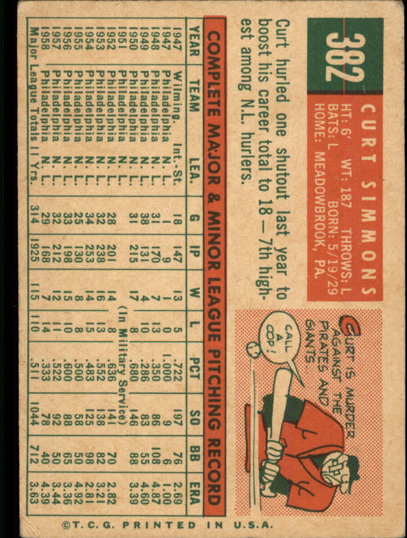 1959 TOPPS BASEBALL ASSORTED SINGLES U-PICK #362-556 - Picture 83 of 488
