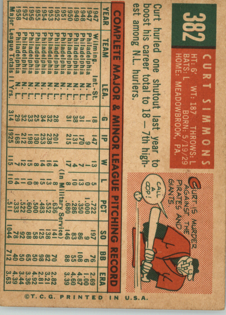 1959 TOPPS BASEBALL ASSORTED SINGLES U-PICK #362-556 - Picture 85 of 488