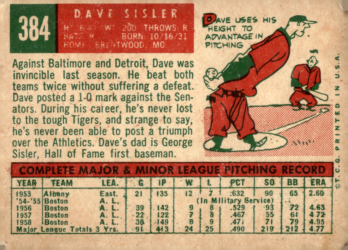 1959 TOPPS BASEBALL ASSORTED SINGLES U-PICK #362-556 - Picture 95 of 488