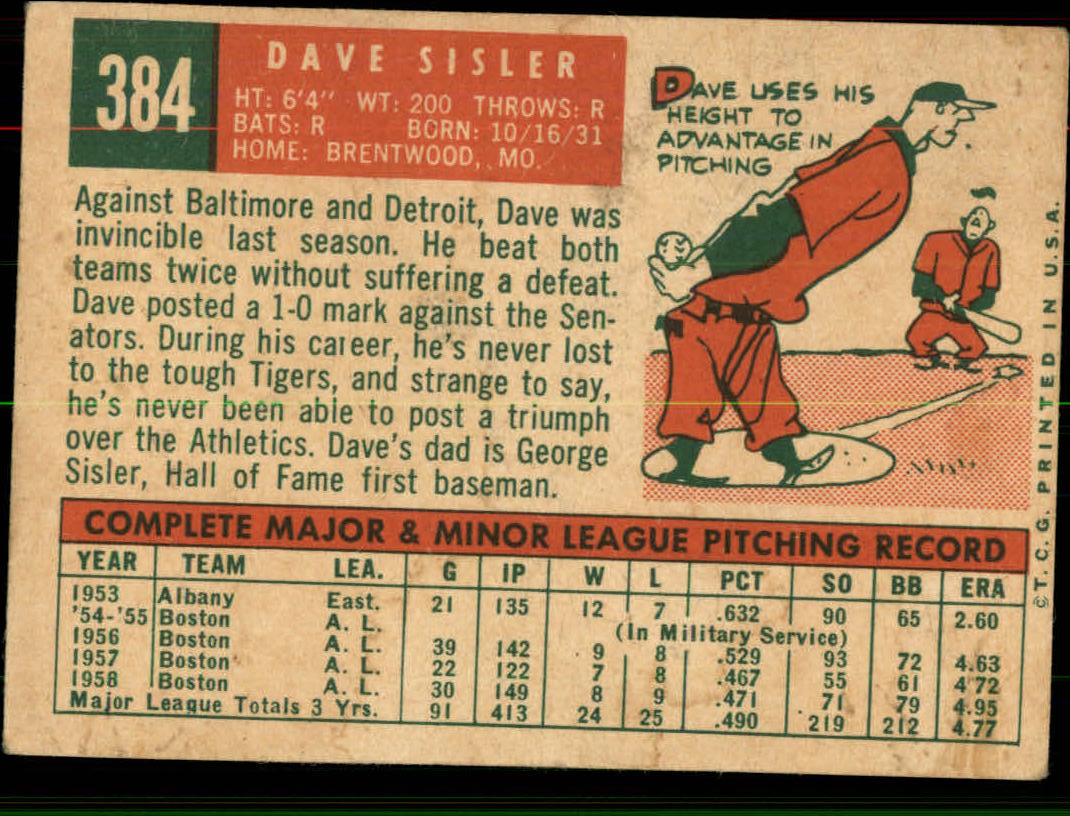 1959 TOPPS BASEBALL ASSORTED SINGLES U-PICK #362-556 - Picture 89 of 488