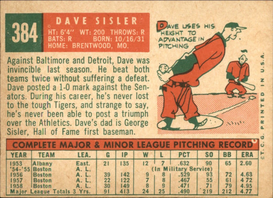 1959 TOPPS BASEBALL ASSORTED SINGLES U-PICK #362-556 - Picture 93 of 488