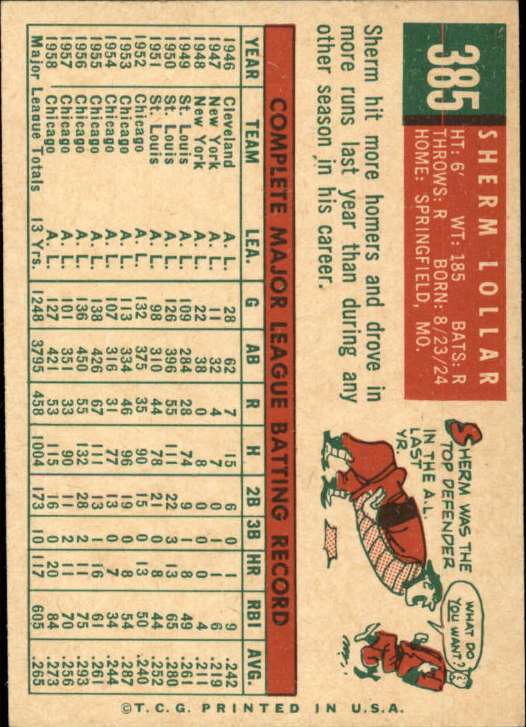 1959 TOPPS BASEBALL ASSORTED SINGLES U-PICK #362-556 - Picture 99 of 488