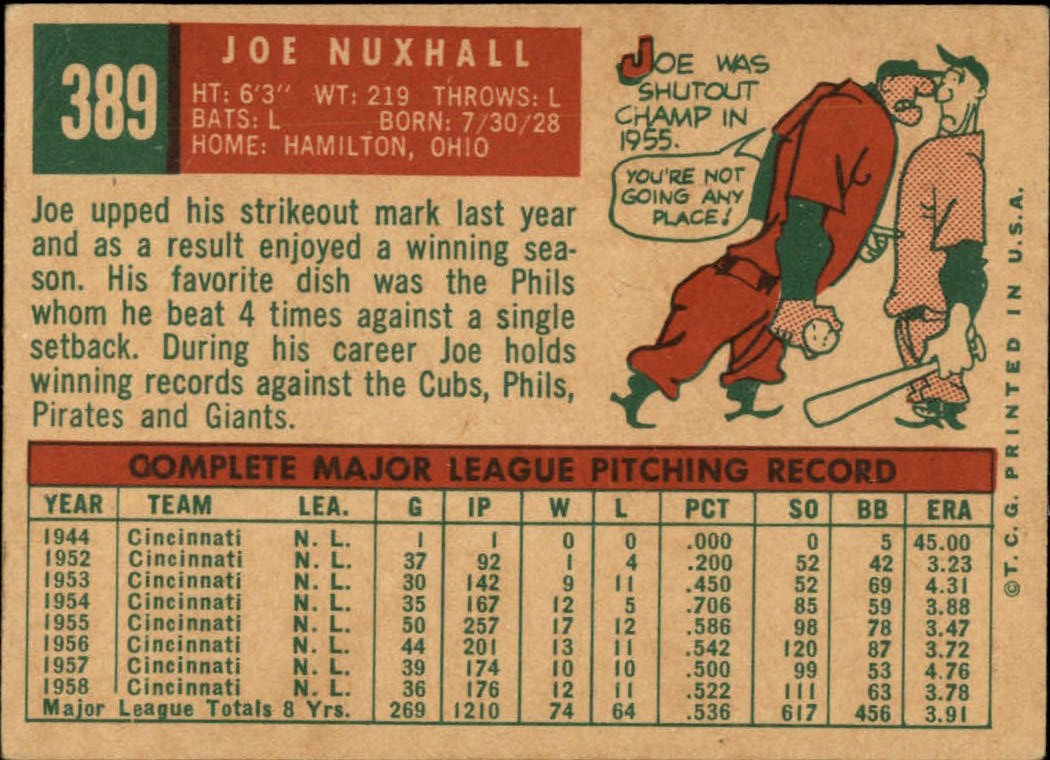 1959 TOPPS BASEBALL ASSORTED SINGLES U-PICK #362-556 - Picture 115 of 488