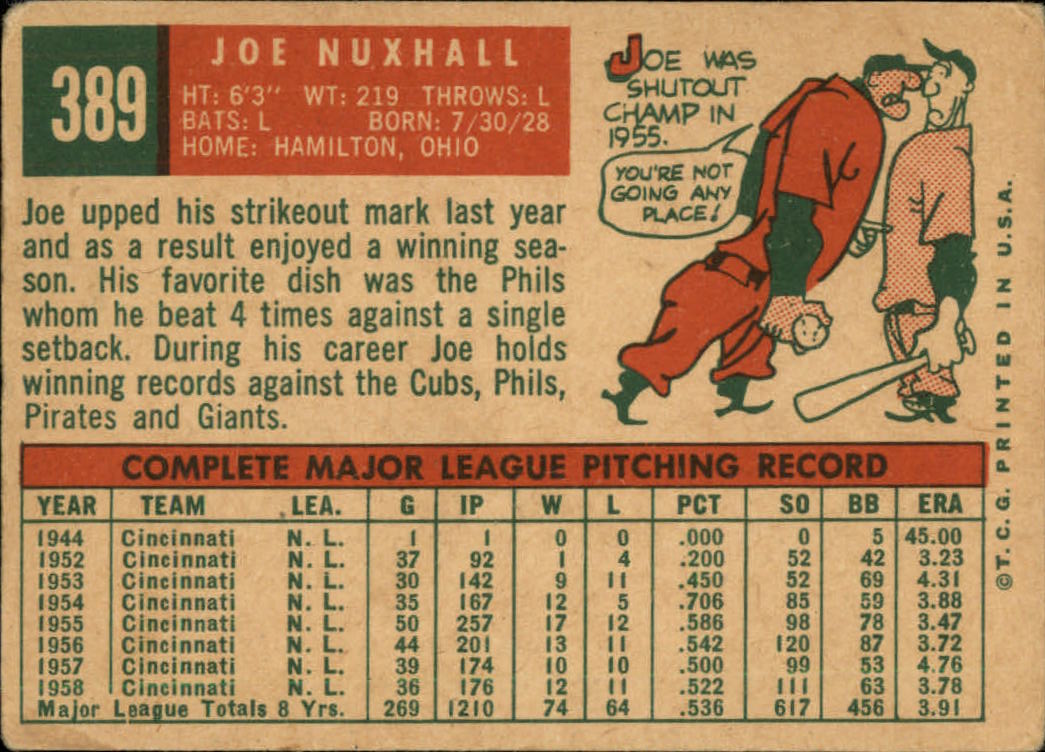 1959 TOPPS BASEBALL ASSORTED SINGLES U-PICK #362-556 - Picture 117 of 488