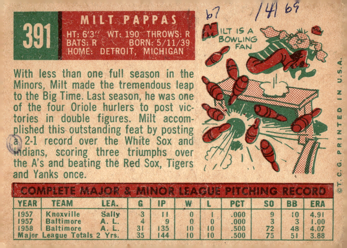 1959 TOPPS BASEBALL ASSORTED SINGLES U-PICK #362-556 - Picture 125 of 488
