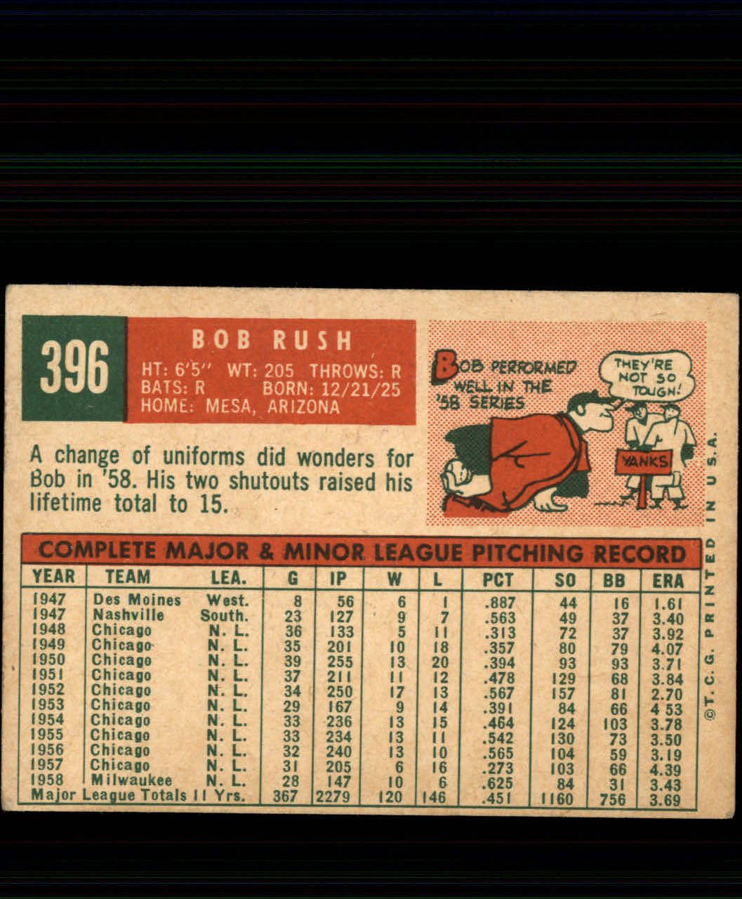 1959 TOPPS BASEBALL ASSORTED SINGLES U-PICK #362-556 - Picture 143 of 488