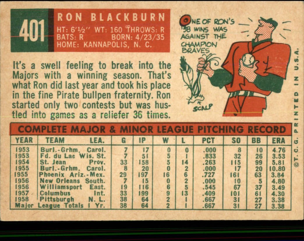 1959 TOPPS BASEBALL ASSORTED SINGLES U-PICK #362-556 - Picture 171 of 488