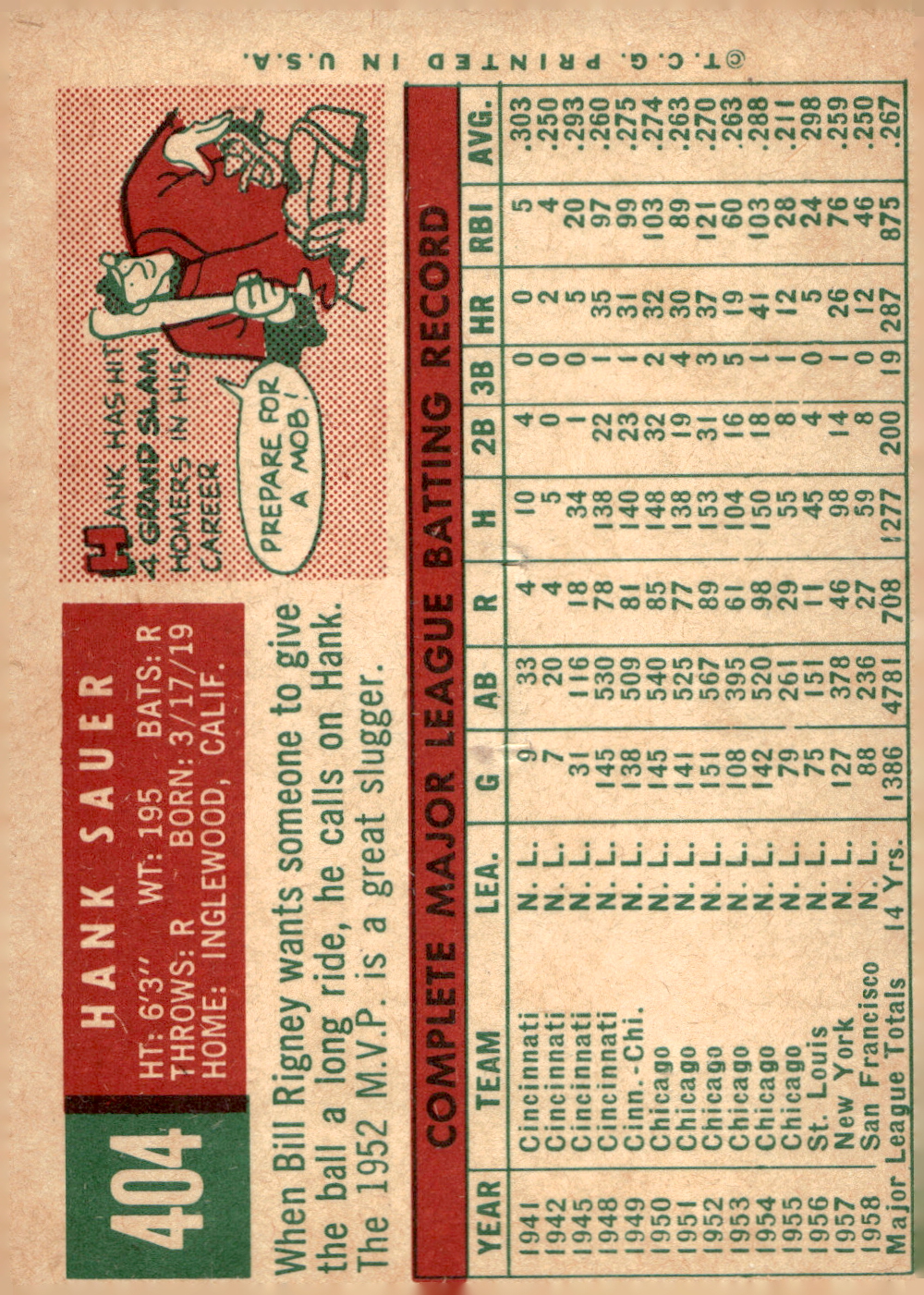 1959 TOPPS BASEBALL ASSORTED SINGLES U-PICK #362-556 - Picture 185 of 488