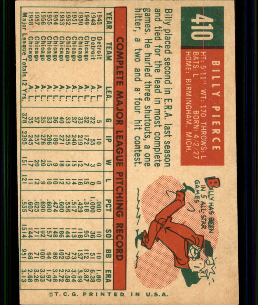 1959 TOPPS BASEBALL ASSORTED SINGLES U-PICK #362-556 - Picture 212 of 488