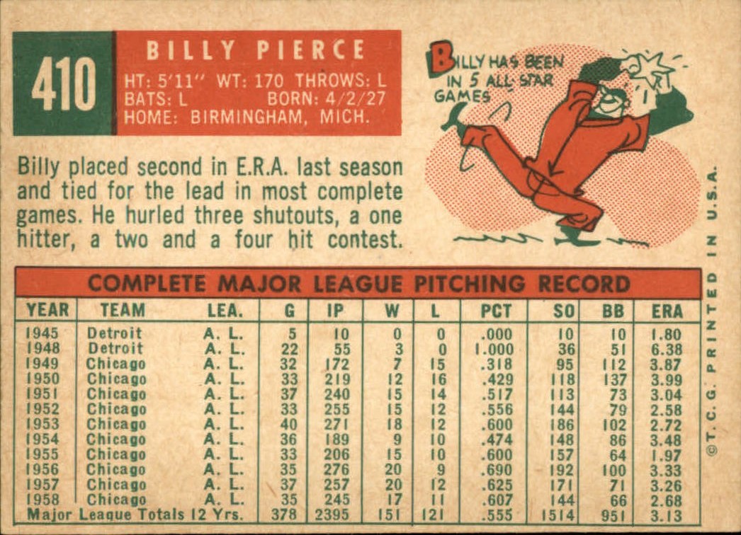 1959 TOPPS BASEBALL ASSORTED SINGLES U-PICK #362-556 - Picture 214 of 488