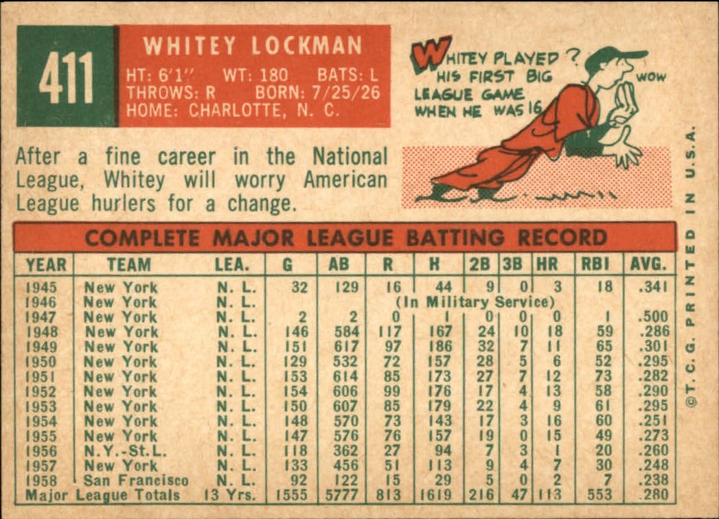 1959 TOPPS BASEBALL ASSORTED SINGLES U-PICK #362-556 - Picture 222 of 488