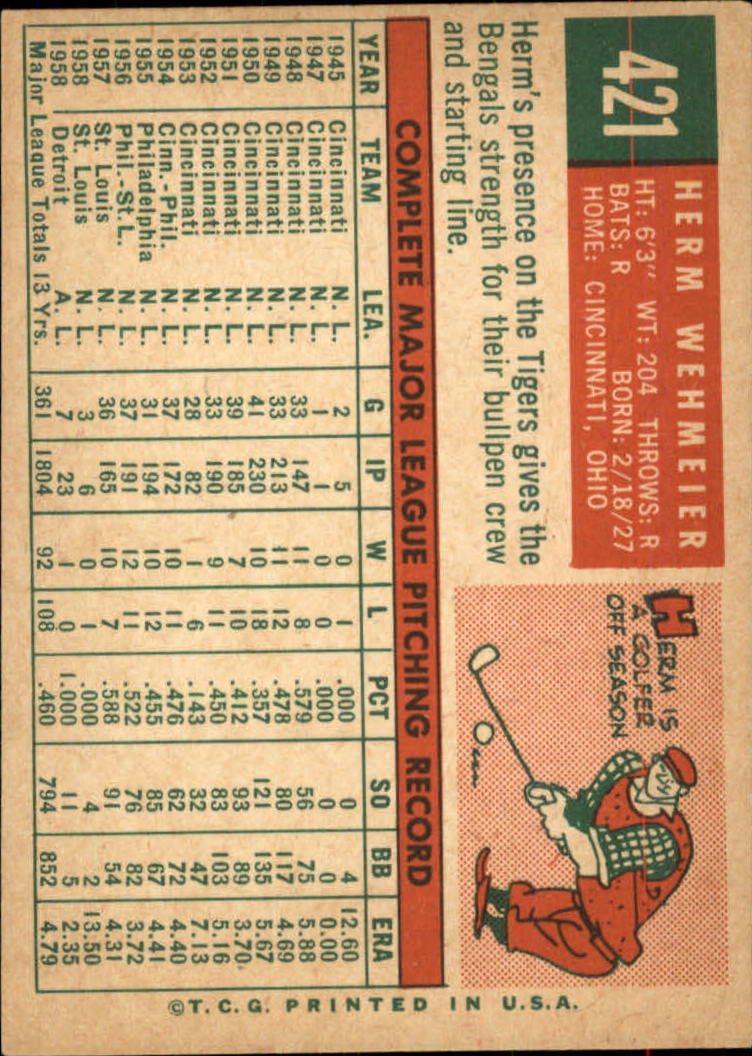 1959 TOPPS BASEBALL ASSORTED SINGLES U-PICK #362-556 - Picture 258 of 488