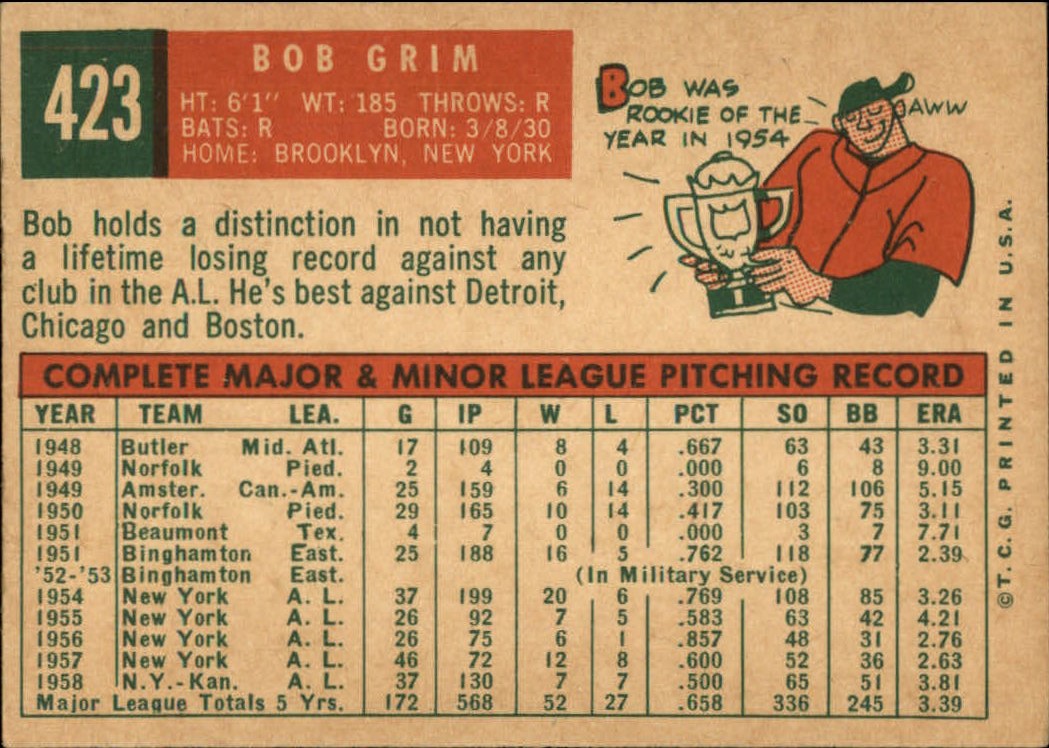 1959 TOPPS BASEBALL ASSORTED SINGLES U-PICK #362-556 - Picture 264 of 488