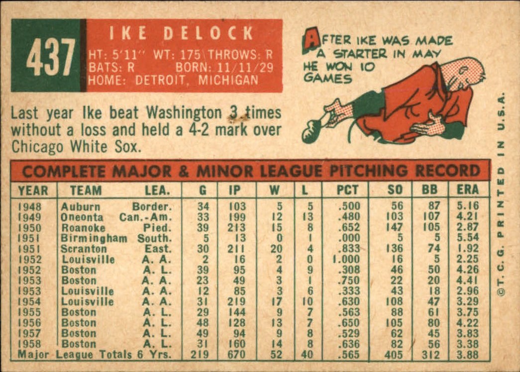 1959 TOPPS BASEBALL ASSORTED SINGLES U-PICK #362-556 - Picture 296 of 488