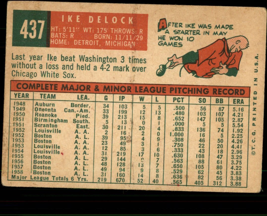 1959 TOPPS BASEBALL ASSORTED SINGLES U-PICK #362-556 - Picture 298 of 488
