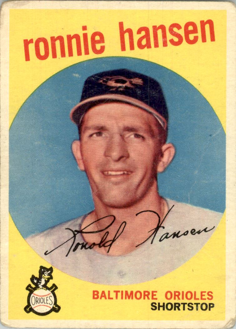 1959 Topps #444 Ron Hansen RC