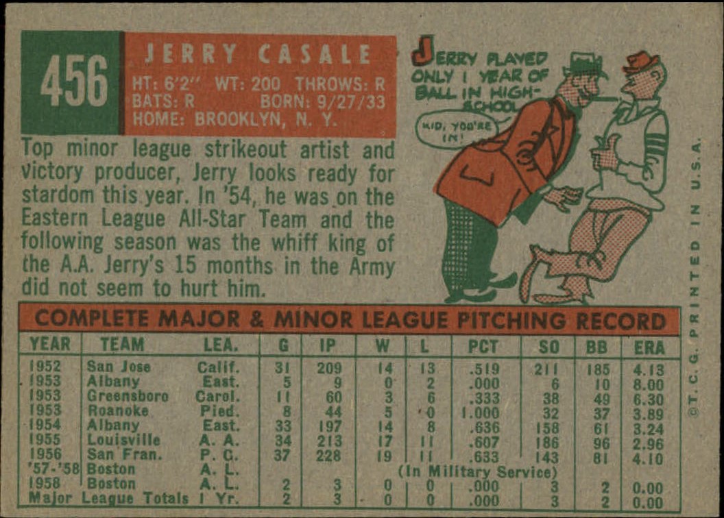1959 TOPPS BASEBALL ASSORTED SINGLES U-PICK #362-556 - Picture 346 of 488