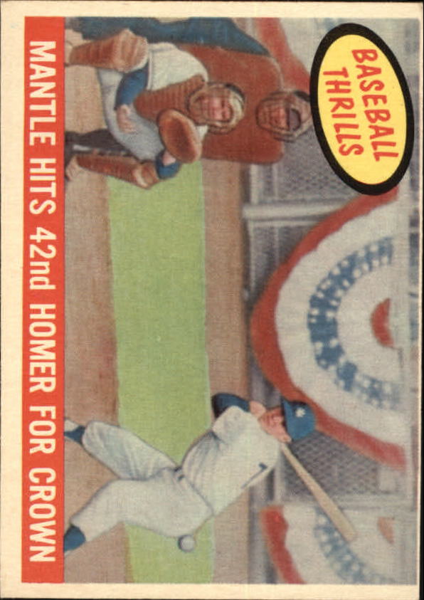 1959 Topps #461 Mickey Mantle BT/42nd Homer