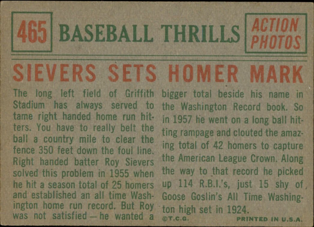 1959 TOPPS BASEBALL ASSORTED SINGLES U-PICK #362-556 - Picture 372 of 488