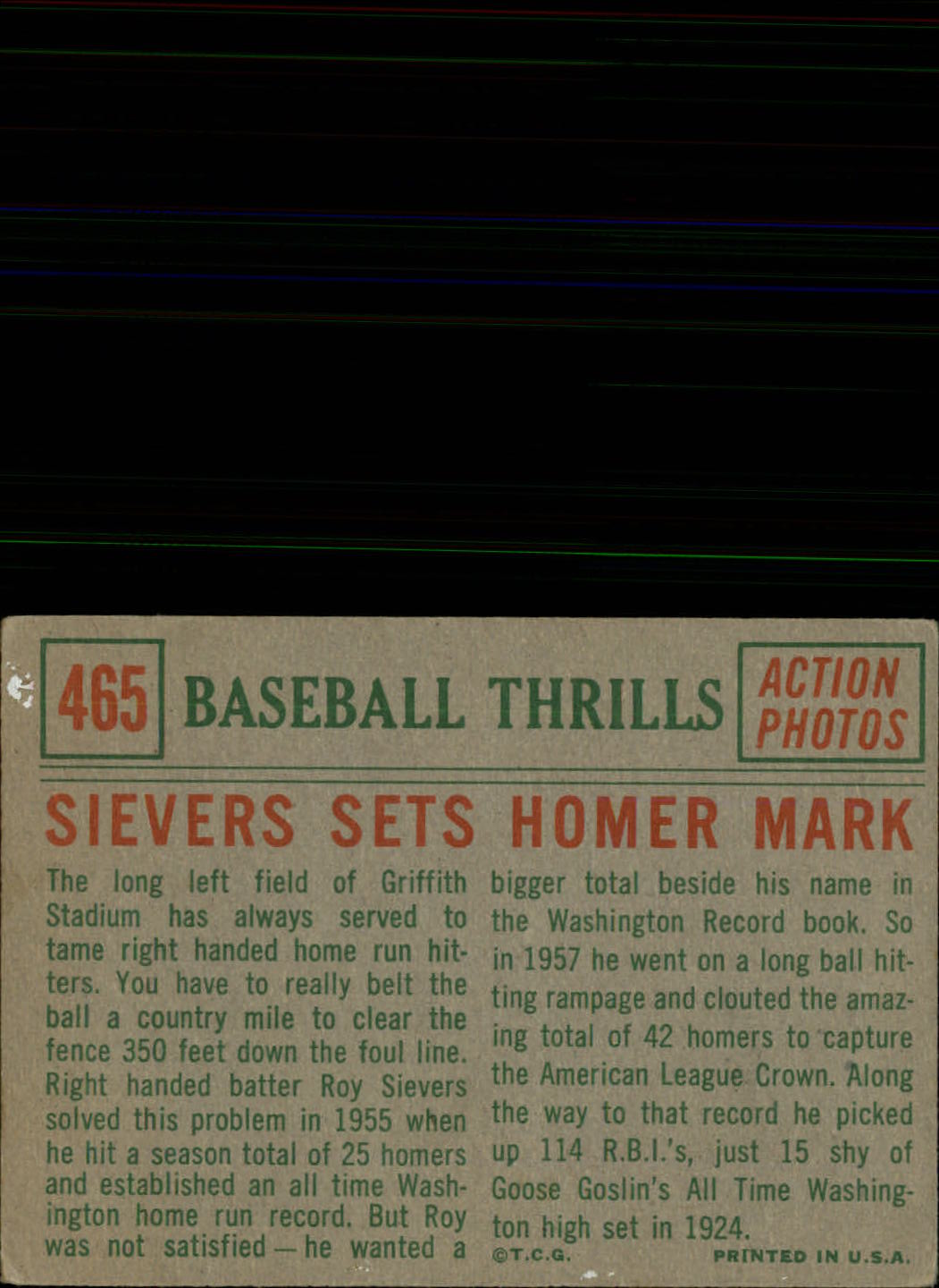 1959 TOPPS BASEBALL ASSORTED SINGLES U-PICK #362-556 - Picture 374 of 488