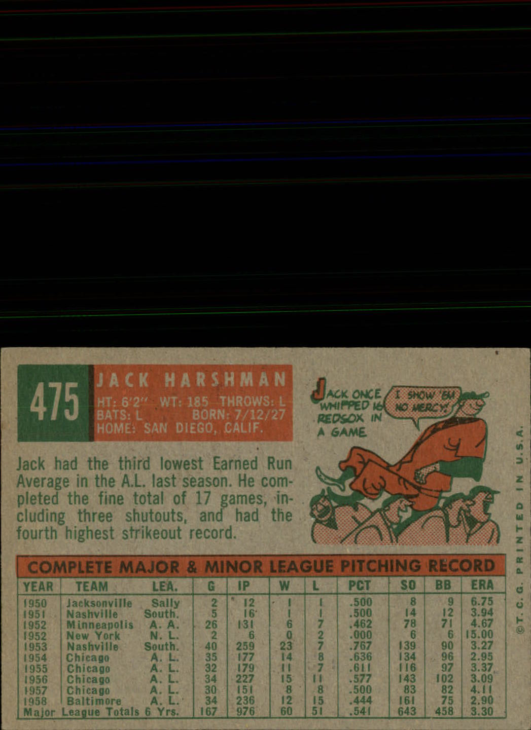 1959 TOPPS BASEBALL ASSORTED SINGLES U-PICK #362-556 - Picture 384 of 488